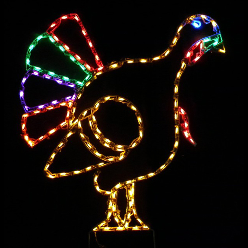 Gobble, Gobble, Lighted Outdoor Turkey Decoration‎s Will Show Your Guests Where Thanksgiving Dinner Is This Year