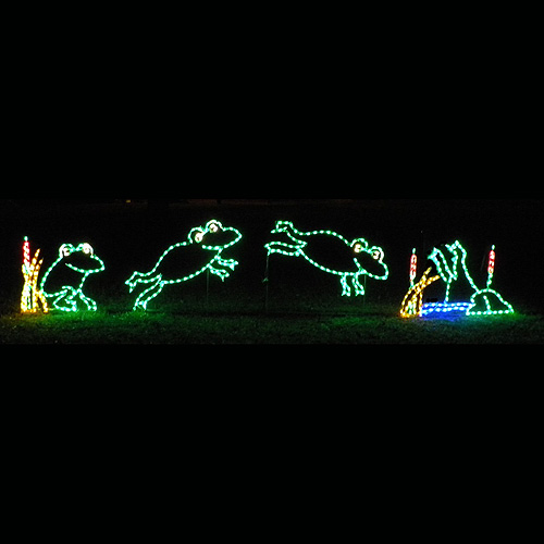 Christmastopia.com Frogs Jumping Animated LED Lighted Marine Decoration