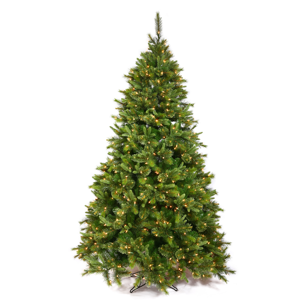 9.5 Foot Cashmere Slim Artificial Christmas Tree 1000 LED M5 Italian Multi Color Mini Lights