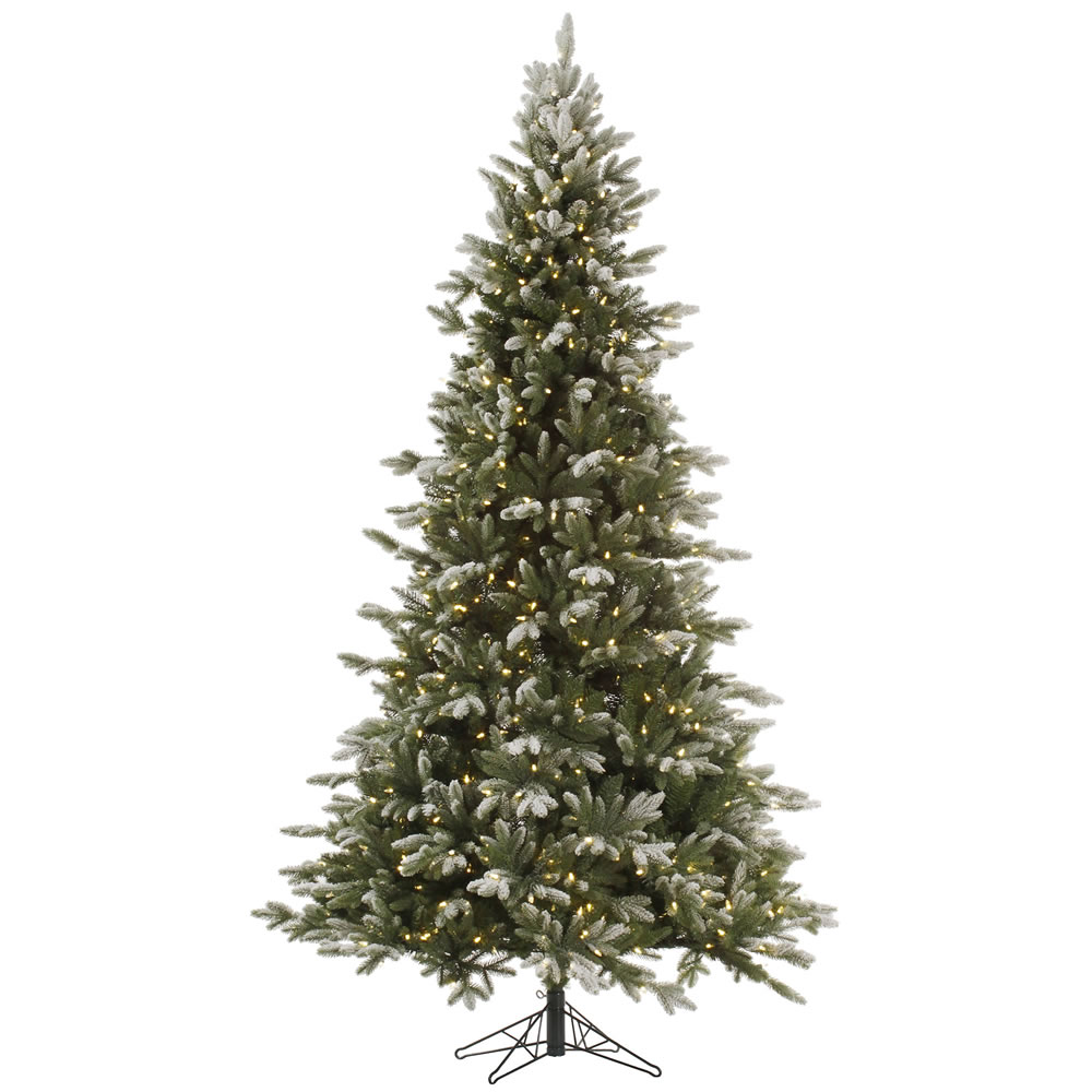 9 Foot Frosted Balsam Fir Artificial Christmas Tree 1050 DuraLit Incandescent Clear Mini Lights