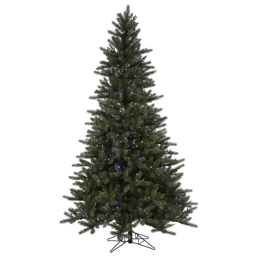 6.5 Foot Spokane EZ Plug Instant Shape Artificial Christmas Tree 550 LED Color Changing Lights