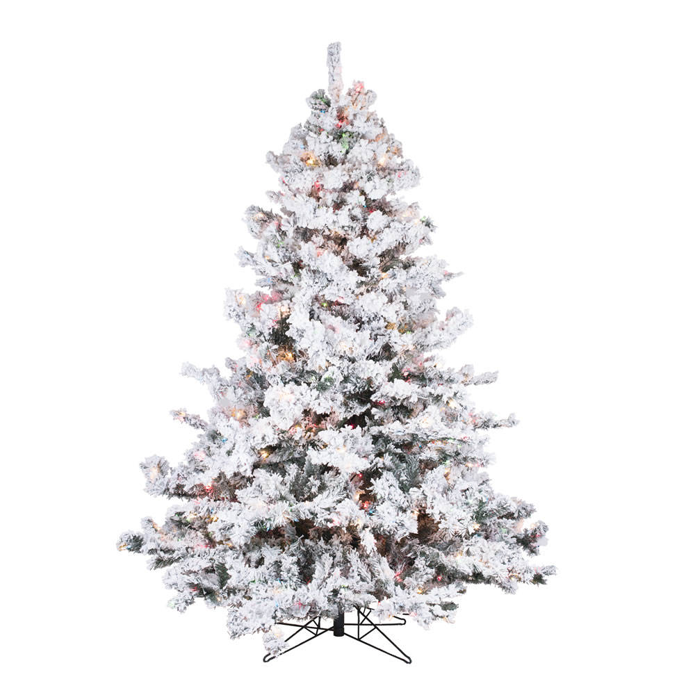 Christmastopia.com 6.5 Foot Flocked Alaskan Artificial Christmas Tree 600 DuraLit Multi Lights