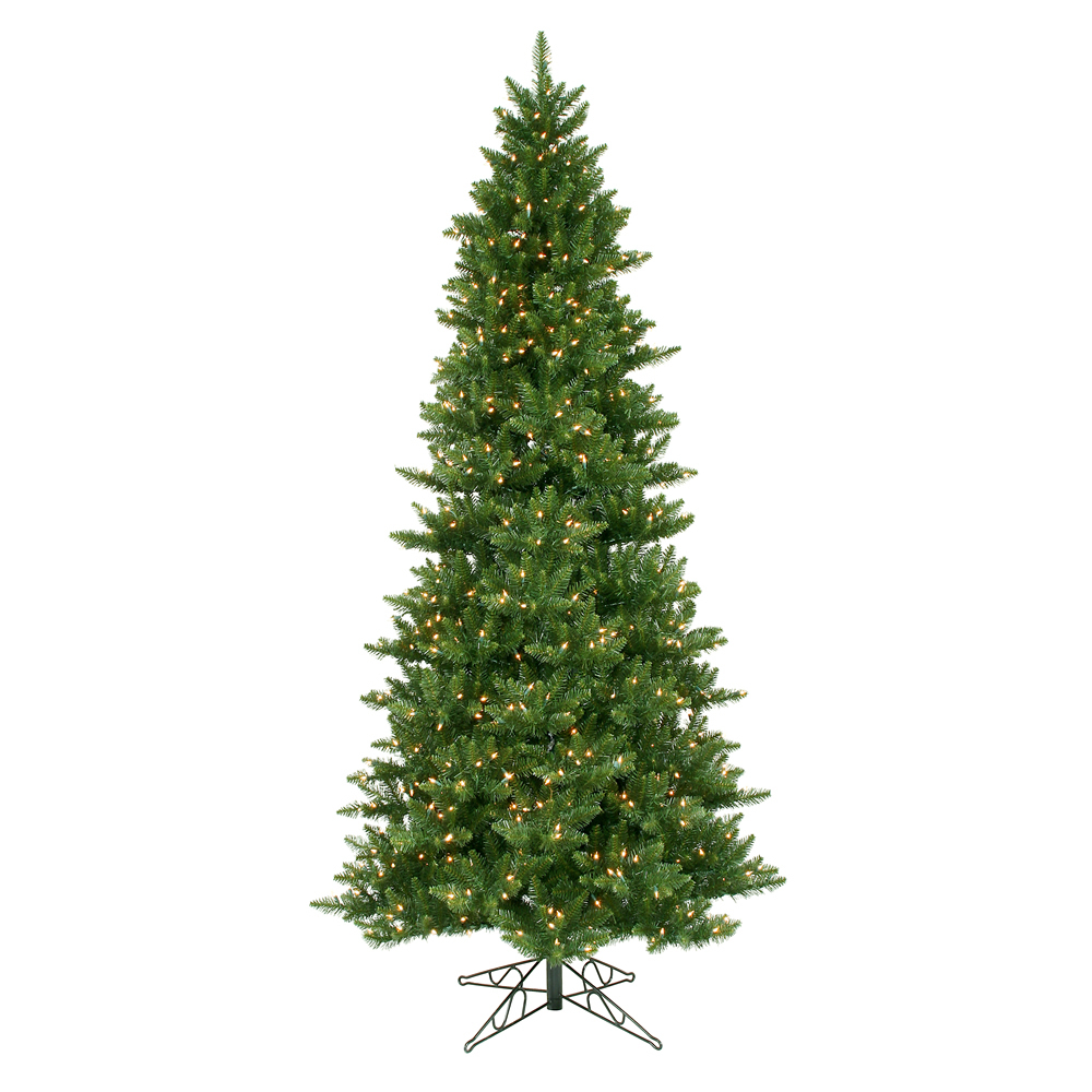 12 Foot Camdon Fir Slim Artificial Christmas Tree 1800 DuraLit Incandescent Clear Mini Lights