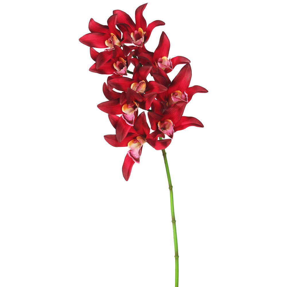 Christmastopia.com - Real Touch Orchid-9 Heads-Magenta
