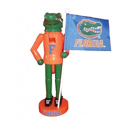 University of Florida Mascot with Flag Nutcracker Decoration