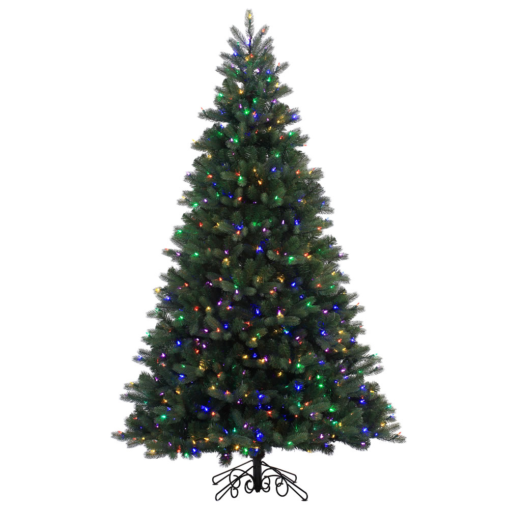 12 Foot Noble Instant Shape Artificial Christmas Tree 1600 LED M5 Italian Multi Color Mini Lights