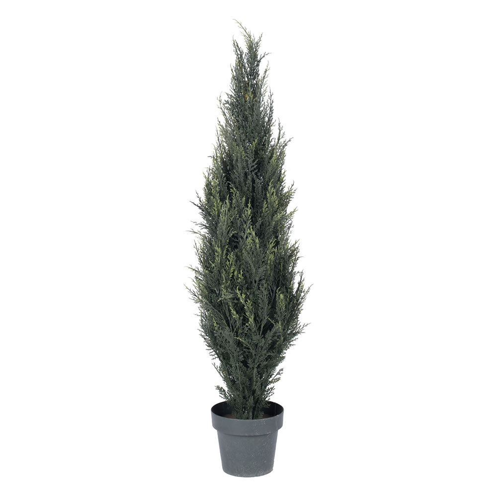 4 Foot Pond Cypress Potted Artificial Tree UV Resistant