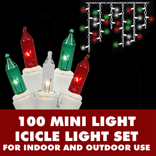 Mini Incandescent Icicle Light Set