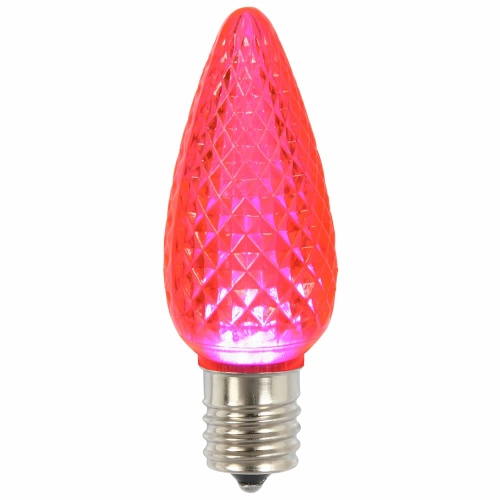 25 LED C9 Pink Faceted Retrofit E17 Socket Christmas Replacement Bulbs