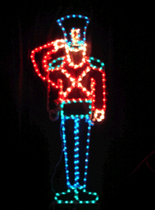 Soldier Saluting Animated LED Lighted Outdoor Lawn Decoration