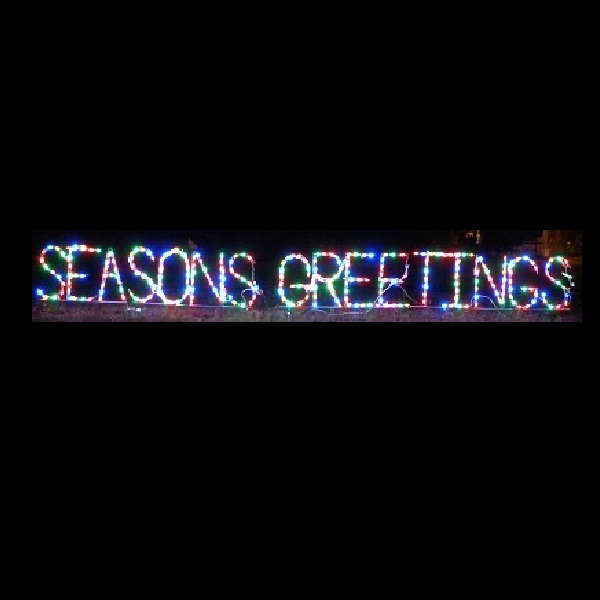 Seasons Greetings LED Lighted Outdoor Christmas Decoration