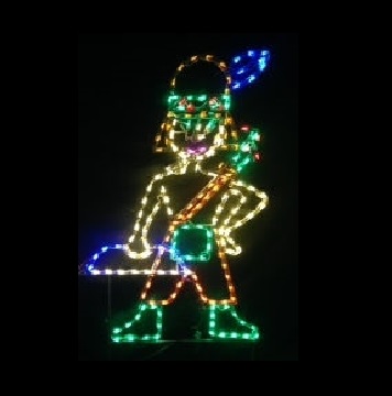 Christmastopia.com - Harvest Native American Boy LED Lighted Outdoor Thanksgiving Decoration
