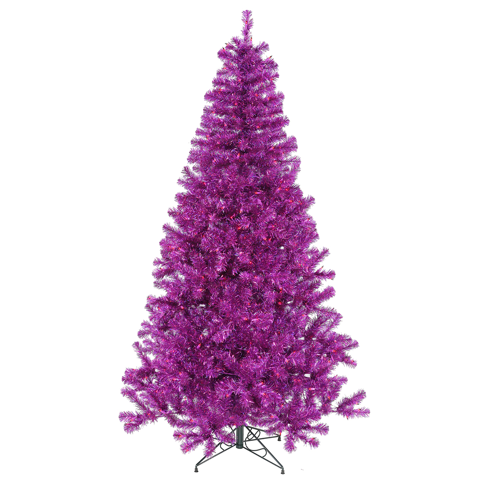 5 Foot Purple Artificial Halloween Tree 200 LED M5 Italian Purple Mini Lights