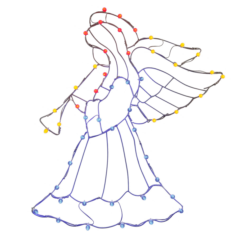 48 inch angel with trumpet 50 incandescent c7 multi color lighted christmas decoration - Lighted Christmas Angel Yard Decor 48 inch angel with trumpet 50 incandescent c7 multi color lighted christmas decoration - Lighted Christmas Angel Yard Decor