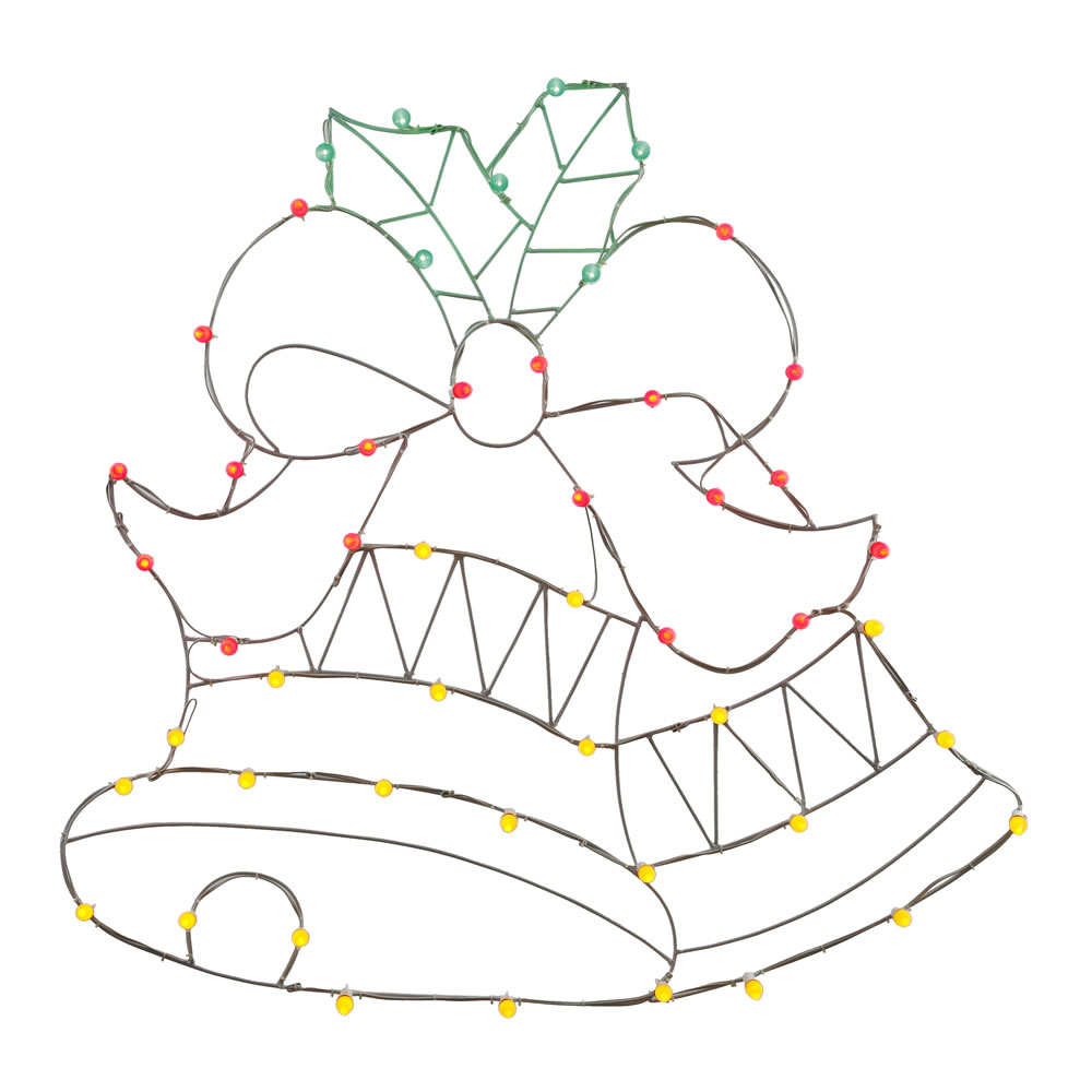 48 inch double bells 50 led c7 multi color lighted christmas decoration - Lighted Wire Christmas Decorations 48 inch double bells 50 led c7 multi color lighted christmas decoration - Lighted Wire Christmas Decorations