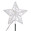 12 Inch Iced Christmas Tree Top - Gold And Silver Assorted - 18 Lights