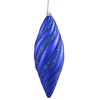 8 Inch Cobalt Spiral Matte And Glitter Ornaments - Case Of 3