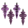 4 Inch Orchid Finial Ornaments - Assorted Finishes - Case Of 16
