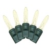 25 Commercial Grade LED M5 Ultra Warm White Lights - 6 Inch Spacing - Green Wire