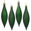 5.5 Inch Emerald Drop Ornaments - Assorted Finishes - Case of 16