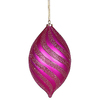 10.5 Inch Cerise Glitter Swirl Matte Drop Ornament - Case Of 2