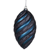 10.5 Inch Sea Blue Glitter Swirl Matte Drop Ornament - Case Of 2