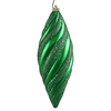 8 Inch Green Matte Glitter Spiral Ornament - Case Of 3