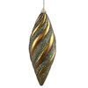 8 Inch Olive Matte Glitter Spiral Ornament - Case Of 3