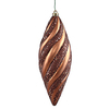 8 Inch Mocha Matte Glitter Spiral Ornament - Case Of 3