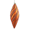8 Inch Burnish Orange Matte Glitter Spiral Ornament - Case Of 3