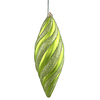 12 Inch Lime Matte Glitter Spiral Ornament - Case Of 3