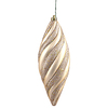 12 Inch Champagne Matte Glitter Spiral Ornament - Case Of 3