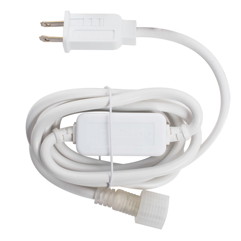 Christmastopia.com - 5 Foot White LED Rope Light Power Cord 3 Per Bag