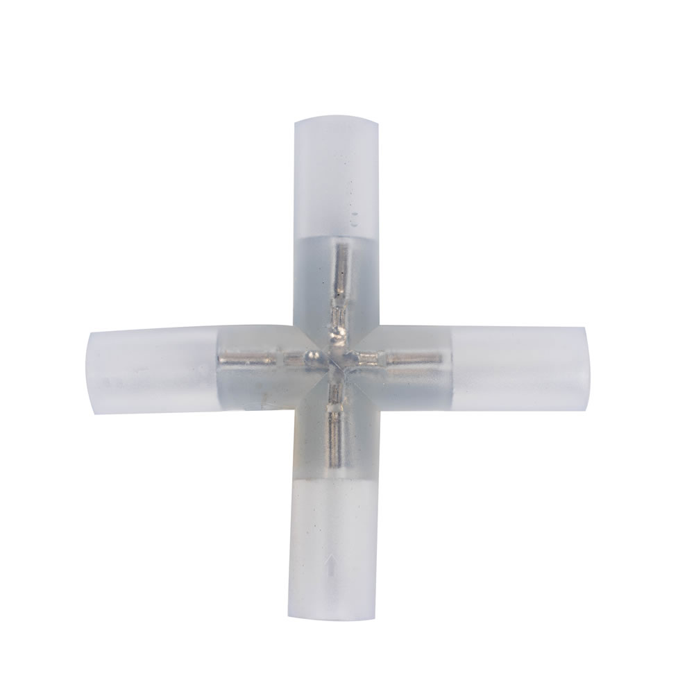 0.5 Inch Rope Light Cross Connector 6 per Bag