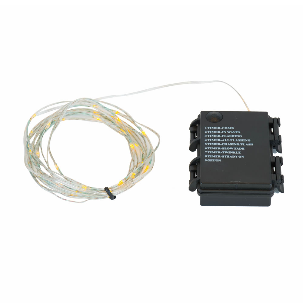 Christmastopia.com 35 Battery Operated LED Gold Micro Christmas Light Set with Timer