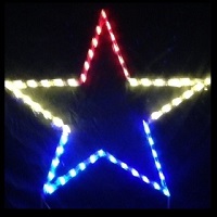 Christmastopia.com - ​​Lighted Outdoor Decorations - ​LED Lighted Patriotic Decorations - 
Patriotic Red White and Blue Star Lighted Outdoor Yard Decoration