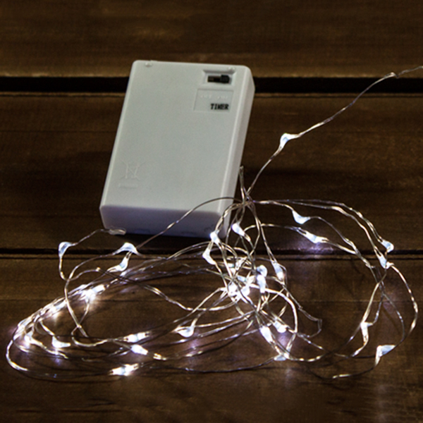Led Christmas Lights Angel Tear 50 Battery Operated 50 Battery Operated Led Micro Fairy Angel Teardrop Cool White Silver Wire Christmas Light Set With Timer Box Of 6