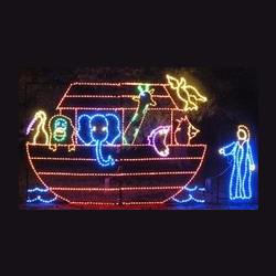Noah and the Arc LED Lighted Outdoor Commercial Christmas Decoration