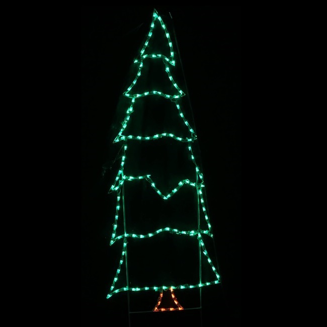 Christmas Pine Tree LED Lighted Outdoor Lawn Decoration