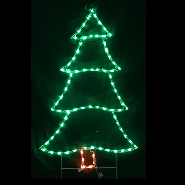 Pine Tree Led Lighted Outdoor, Lighted Outdoor Decorations