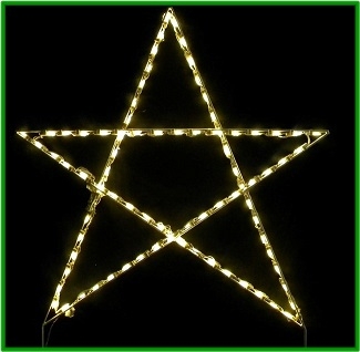 Lighted Outdoor Decorations Star Star Deluxe Five Point Led Lighted Outdoor Decoration