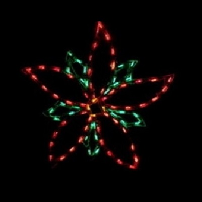 Christmastopia.com - Poinsettia LED Lighted Outdoor Floral Decoration