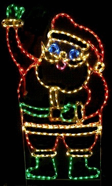 Santa Claus Waving Animated LED Lighted Outdoor Christmas Lawn Decoration