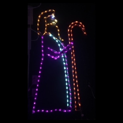 Shepherd with Staff Multi Color LED Lighted Outdoor Christmas Decoration