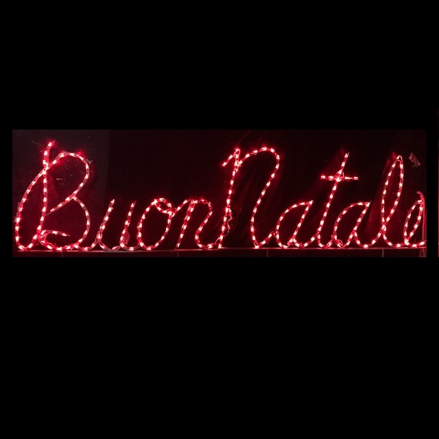 Christmastopia.com - Buon Natale LED Lighted Outdoor Christmas Sign Decoration