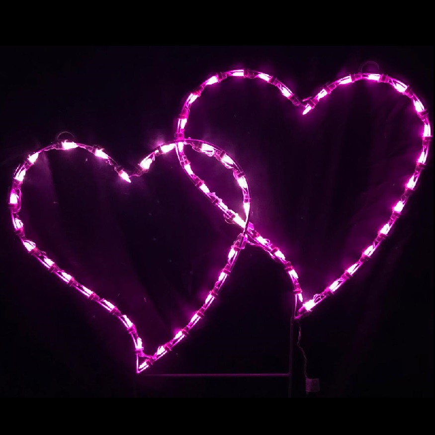 Christmastopia.com Double Heart LED Lighted Outdoor Valentines Day Decoration