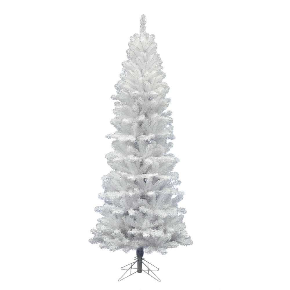 5.5 Foot White Salem Pencil Pine Artificial Christmas Tree Unlit