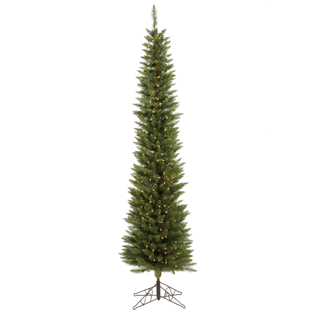 5.5 Foot Durham Pole Pine Artificial Christmas Tree 150 DuraLit Incandescent Clear Mini Lights