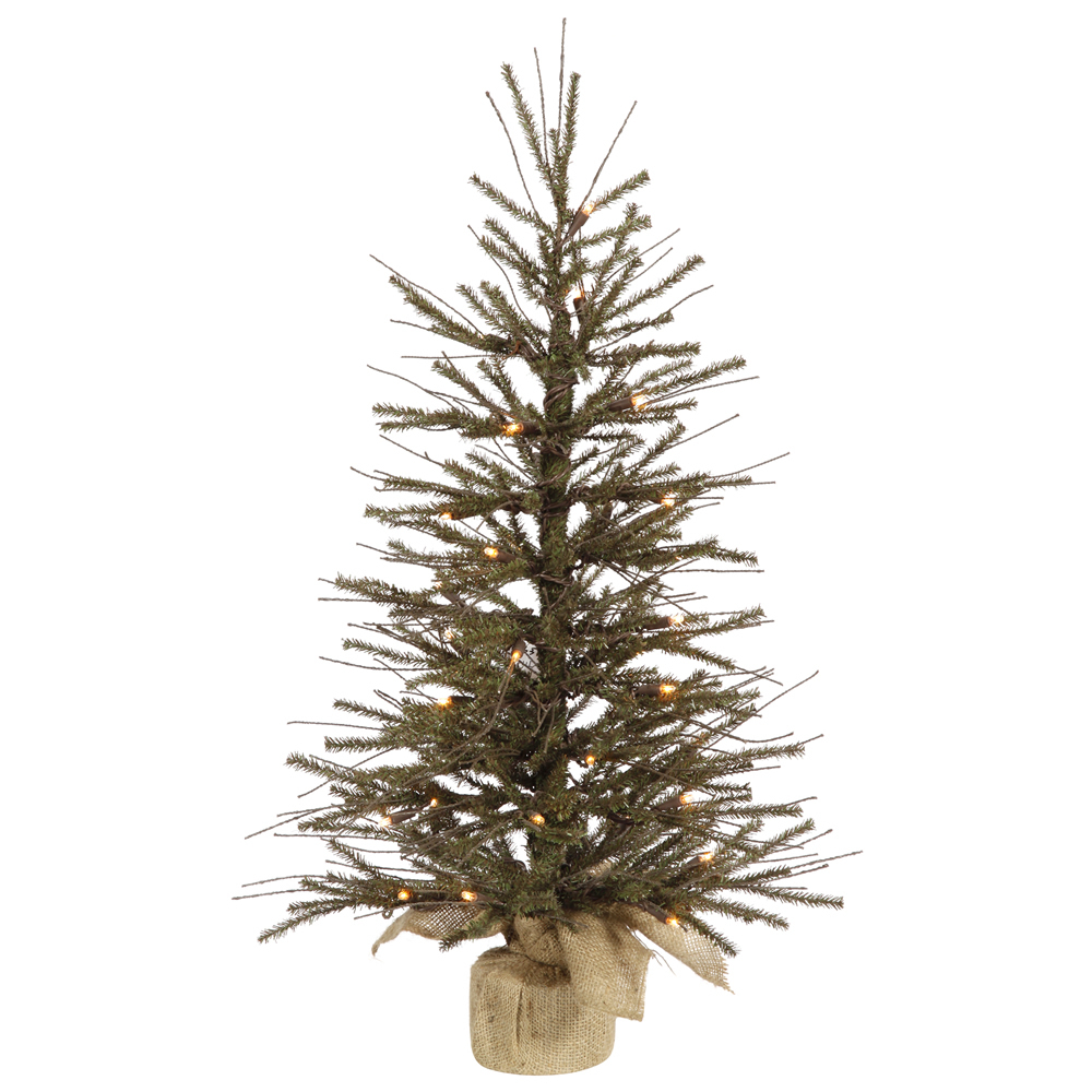 1.5 Foot Vienna Twig Artificial Christmas Tree 20 DuraLit Incandescent Clear Mini Lights