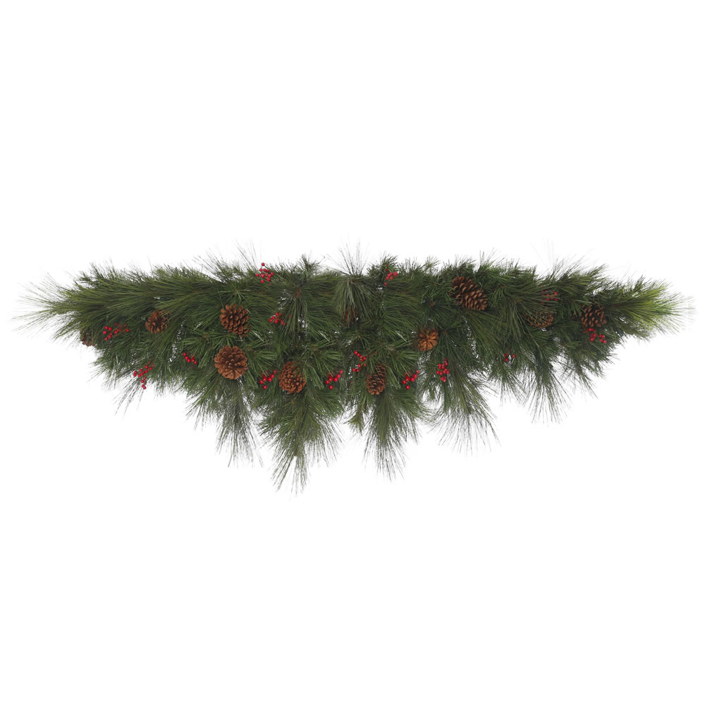 Christmastopia.com 6 Foot Big Cascade Berry Artificial Christmas Mantle Garland Swag Unlit